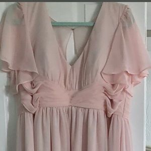 Maternity bridesmaid dress. Custom altered in back for full term pregnancy.